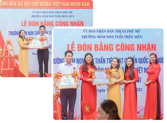 Trường mầm non tuổi thần tiên đạt chuẩn quốc gia cấp độ 1
